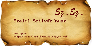 Szeidl Szilvánusz névjegykártya